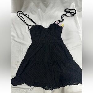 Wild Fable Black Textured Tube Top